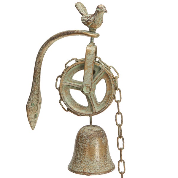 Glockenspiel mit Vogelmotiv, Seilzug und Kette