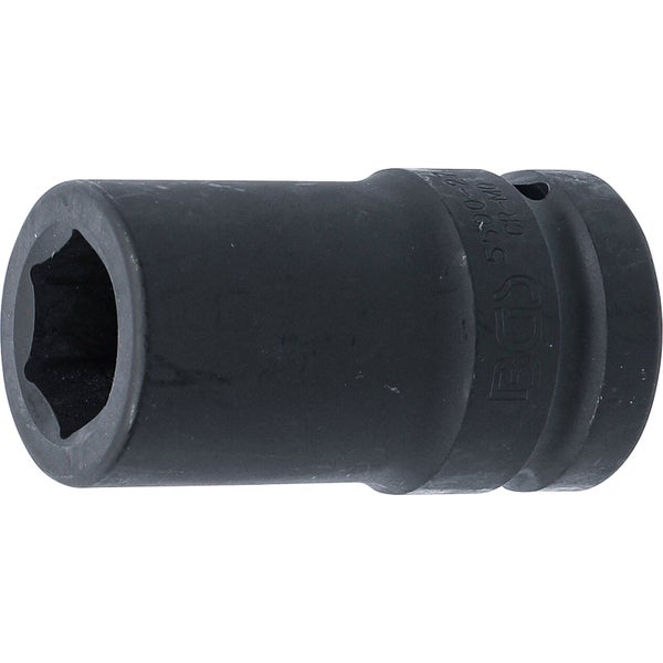 BGS Kraft-Steckschlüssel-Einsatz Sechskant tief Antrieb Innenvierkant 25 mm (1) SW 27 mm - 5500-27