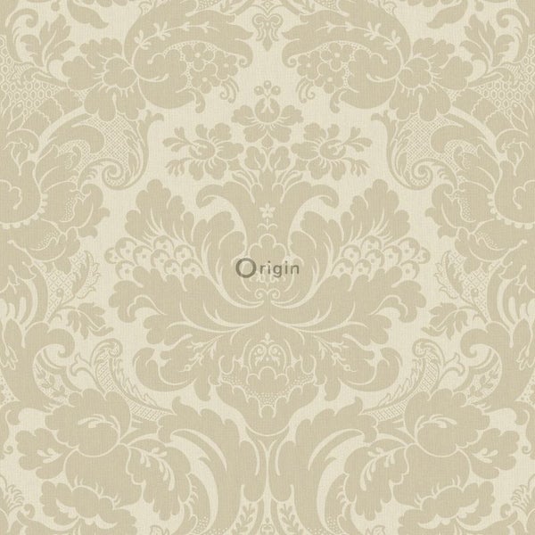 Tapete mit floralem Damastmuster