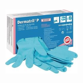 KCL Dermatril P Einweg Einweghandschuhe aus Nitril in einer Spenderbox fuer Chemikalienschutz und Laboreinsatz