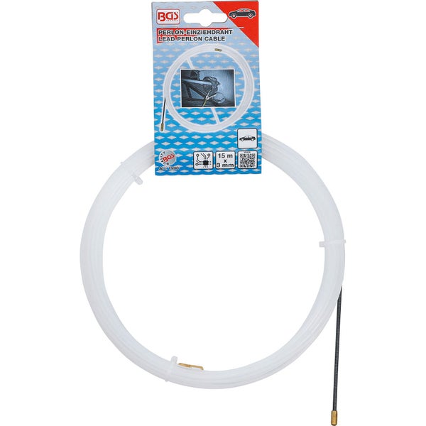 BGS technic Perlon Einziehdraht, 15 Meter Länge