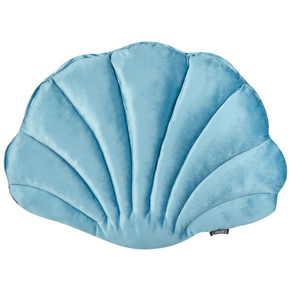 Dekokissen 2er Set CONSOLIDA Samtstoff 47 x 35 cm Hellblau Ohne Muster