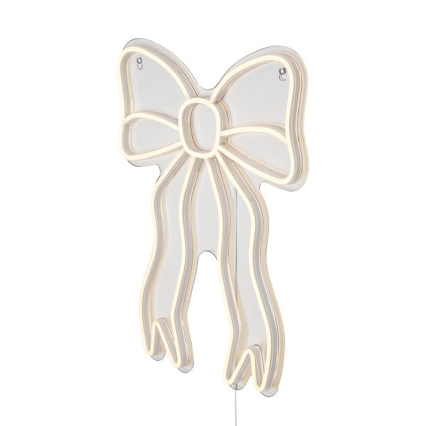 LED Leuchtfigur in Form einer Schleife zur Wandmontage für Dekoration
