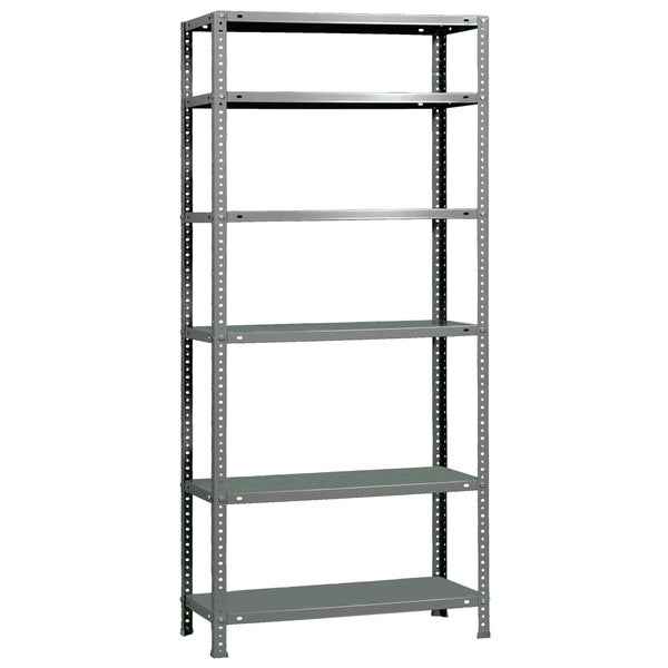 PROREGAL Schraubregal Panda Tall HxBxT 200 x 90 x 30 cm 6 Fachböden Fachlast 75 kg Grau