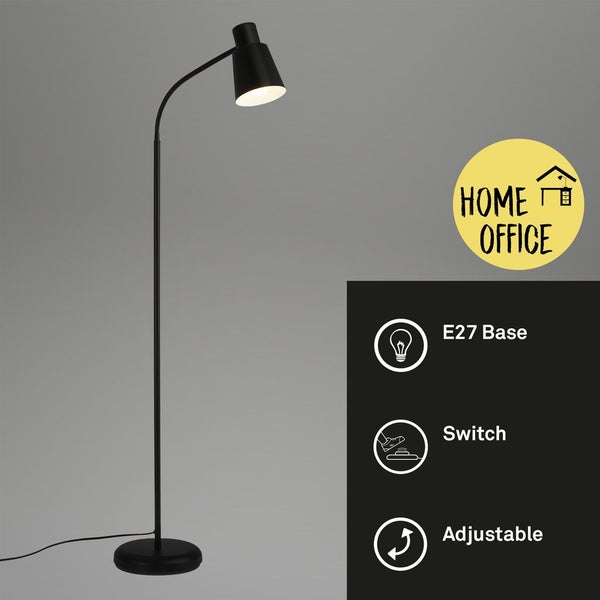 floor light, black, 1xE27/max. 10W
