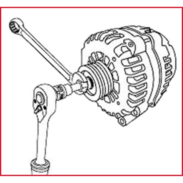 Lichtmaschine mit Schraubenschlüsseln