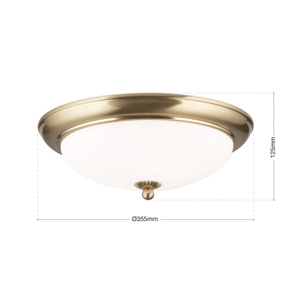 Deckenleuchte Jugendstil 35 cm messing-matt