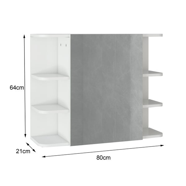 ML-Design Badmöbel-Set 5-teilig Badezimmermöbel Set Badmöbel Komplettset Spiegelschrank Waschtisch mit Unterschrank Hochschrank Badezimmerschrank Wäscheschrank, Stil Modern, Weiß, Holz, viel Stauraum