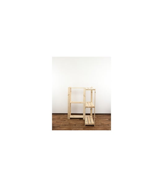 PROREGAL Eckregal Woodland HxBxT 115 x 85 x 30 cm Fachlast 120 kg 3 Fachboden Kiefernholz Natur