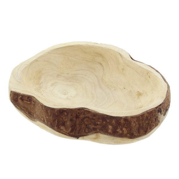FRANK FLECHTWAREN | Schale Wood, HOLZ, ca. 30 x 26 x 7 cm, ohne Deko