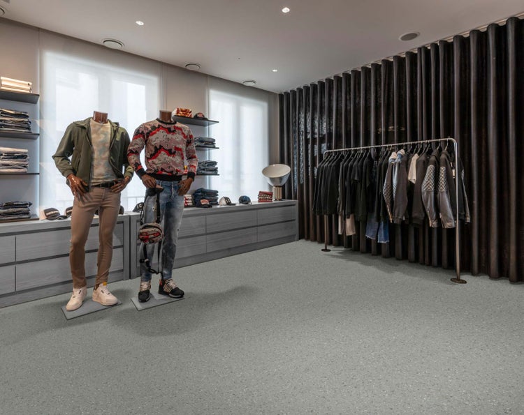 PVC Bodenbelag Meterware Terrazzo Optik Vinylboden Meterware Steinoptik 300 cm breit (Meterware)