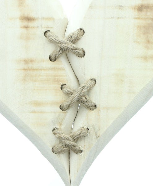 FRANK FLECHTWAREN | Wandhänger Rustique Cœur, PAPPEL, HANF, 25 x 3,6 x 25 cm