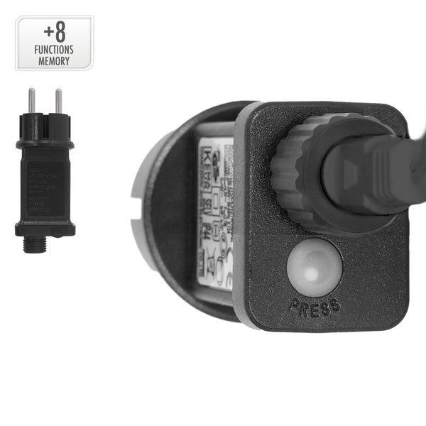 Netzteil mit acht Funktionen und Speicher für Lichterketten