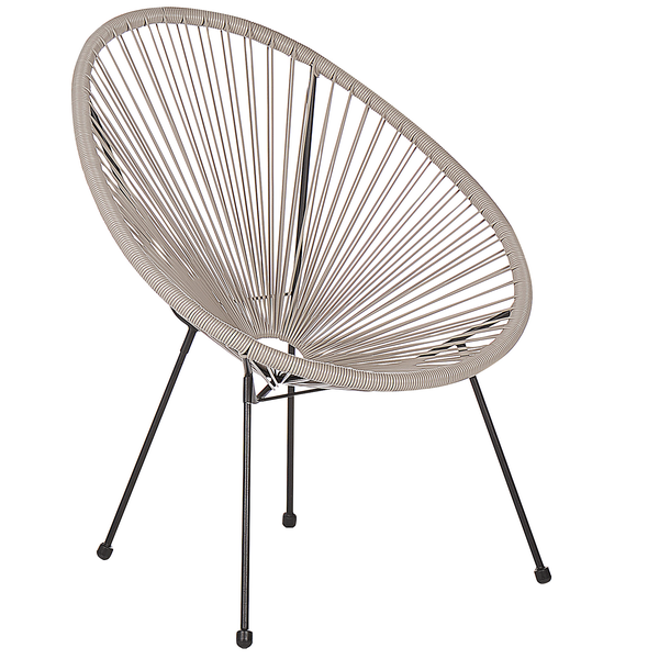 Gartenstuhl ACAPULCO II Polyrattan Hellgrau