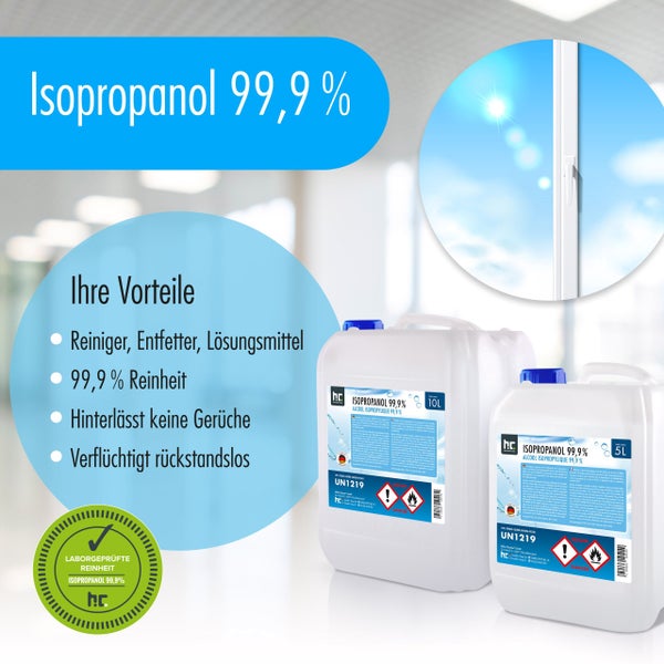 Isopropanol Reinigungs- und Desinfektionsmittel in 5 Liter und 10 Liter Kanistern