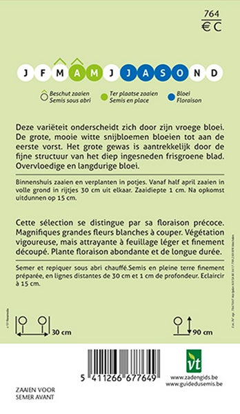 Informationen zur Aussaat und Blütezeit des Produkts