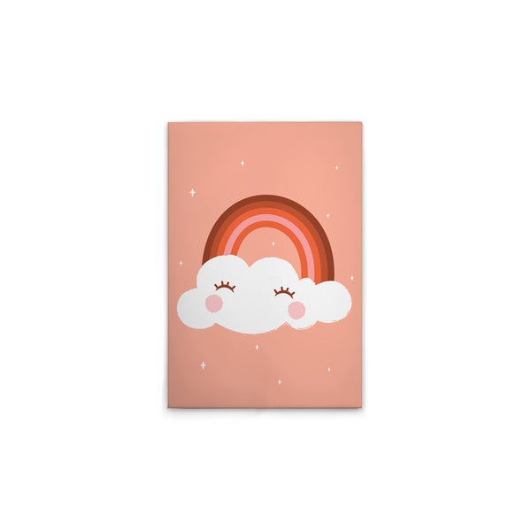 Leinwandbild mit Wolke und Regenbogen Motiv