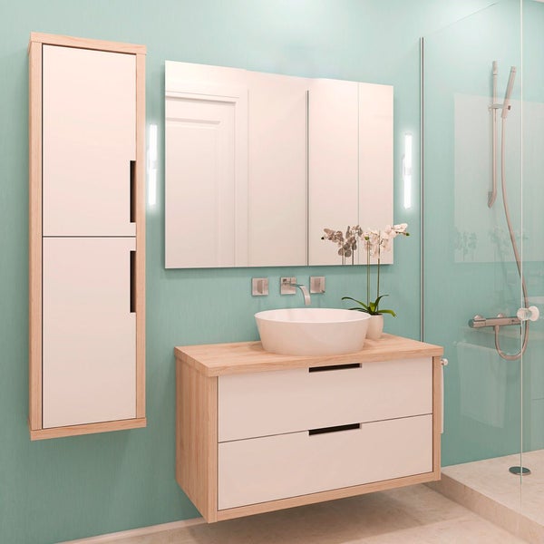Spiegelleuchte - 7W, 690lm, LED, IP44, 40cm, neutralweiß, silber
