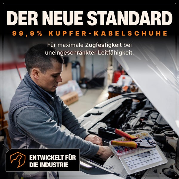 BAURIX® Kabelschuhe Set 700 Stück I Quetschverbinder Sortiment I Steckverbinder, Flachsteckhülsen, Ringkabelschuhe, Rundstecker, Stoßverbinder