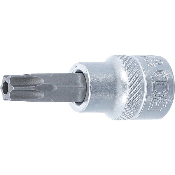 BGS Bit-Einsatz Antrieb Innenvierkant 10 mm (3/8) T-Profil (für Torx) mit Bohrung T45 - 2597