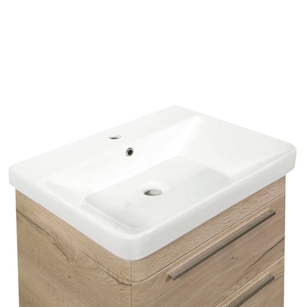 Waschtisch mit zwei Schubladen im Holzdekor