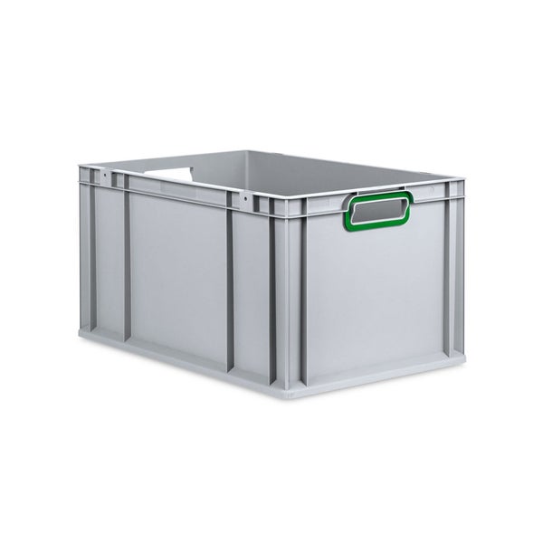 PROREGAL Eurobox Nextgen Color HxBxT 32 x 40 x 60 cm 65 Liter Griffe Grün Offen Verstärkter Boden Eurobehälter Transportbox