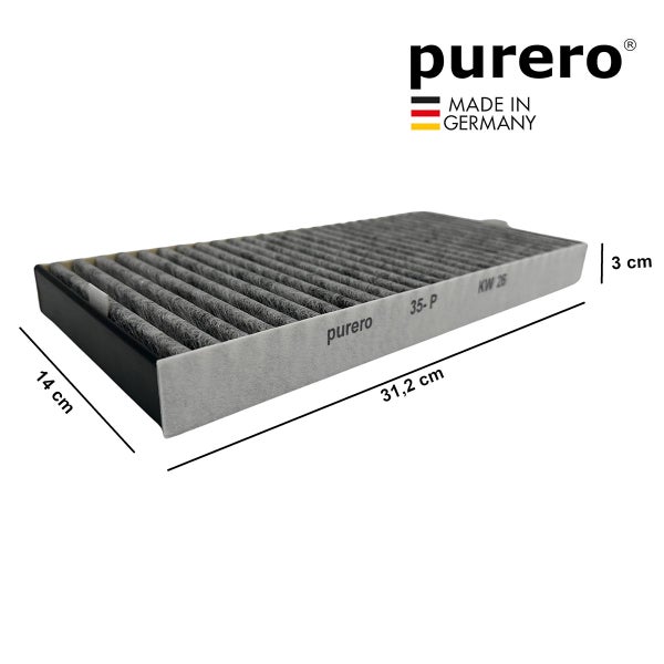 PURERO Aktivkohlefilter für Miele DKF 35-P Active Air Clean Filter