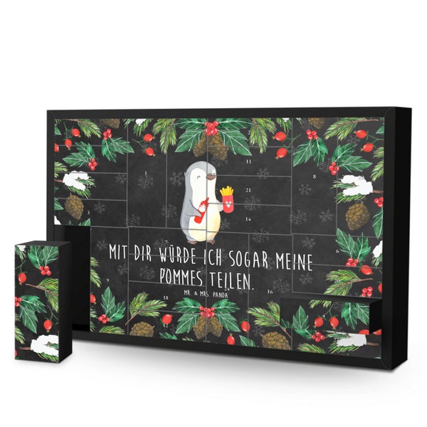 Mr. & Mrs. Panda Befüllbarer Adventskalender Pinguin Pommes - Schwarz