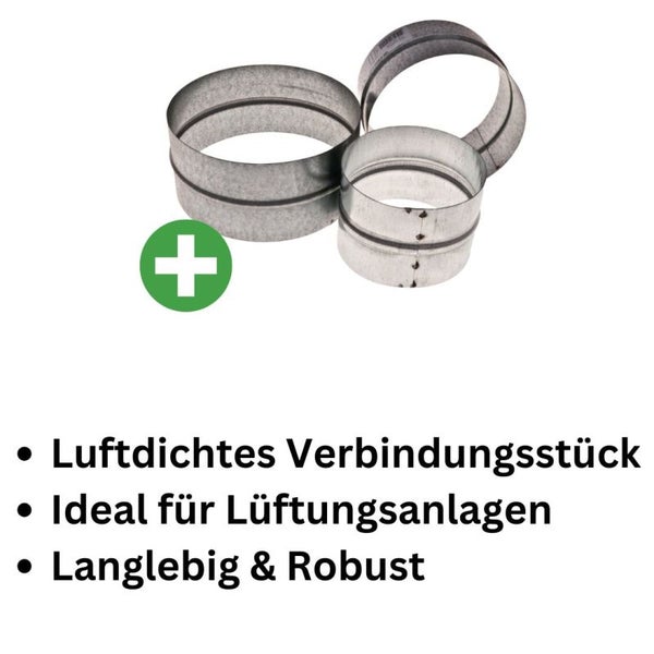 Verbindungsflansch 100 mm – Robuster Edelstahladapter für Lüftung, Klimaanlagen, Heizsysteme & mehr, einfache Montage, universell einsetzbar