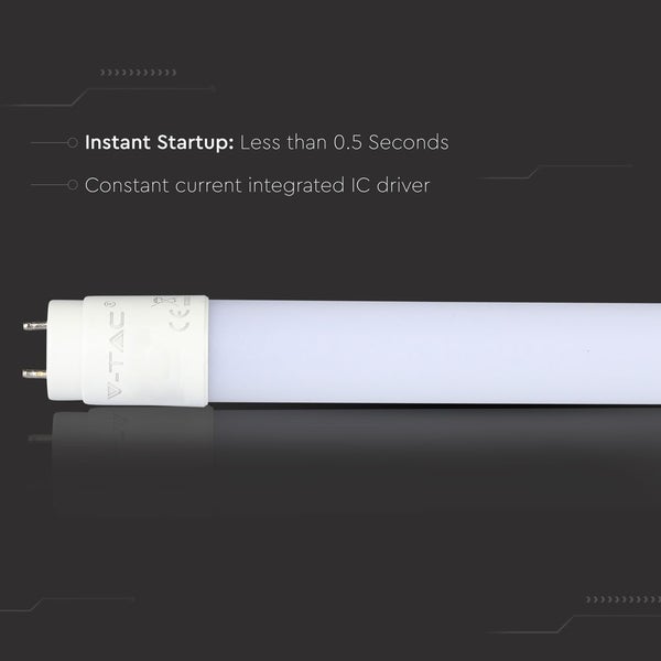 V-TAC LED Röhre mit Sofortstart in weniger als null komma fünf Sekunden und integriertem Treiber für Konstantstrom.