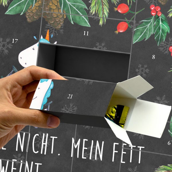 Mr. & Mrs. Panda Befüllbarer Adventskalender Einhorn Fitness - Schwarz