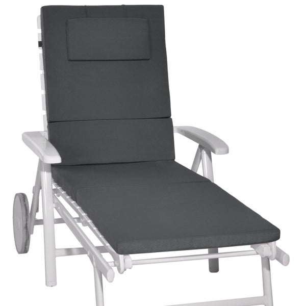 Beautissu Loft RL Rollliegenauflage 200x60x5cm Graphitgrau