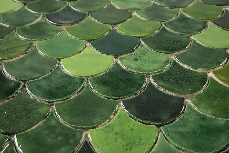 Keramikmosaikfliesen in Fächerform