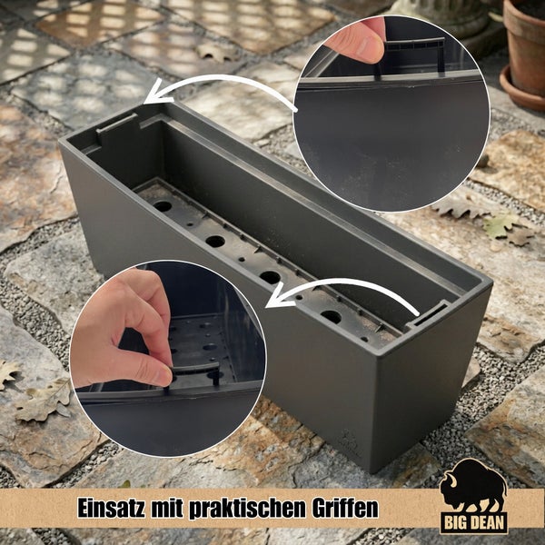 Ein rechteckiger, flauschiger Langflor-Teppich in Rosa liegt auf einem grauen Betonboden in einem modernen, industriell gestalteten Raum.