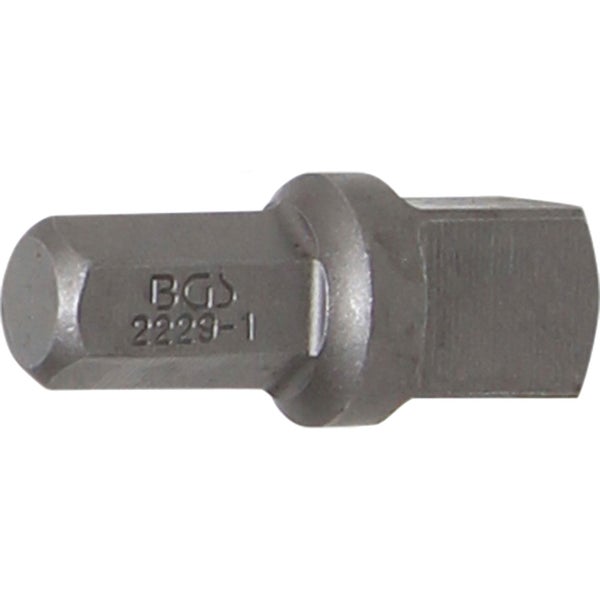 BGS Bit-Knarren-Adapter Außensechskant 8 mm (5/16) - Außenvierkant 10 mm (3/8) 30 mm - 2229-1