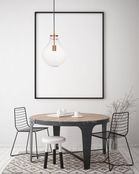 Moderne Hängelampe aus Glas in Kupfer 38 cm | Wohnzimmer Esszimmer Leuchte