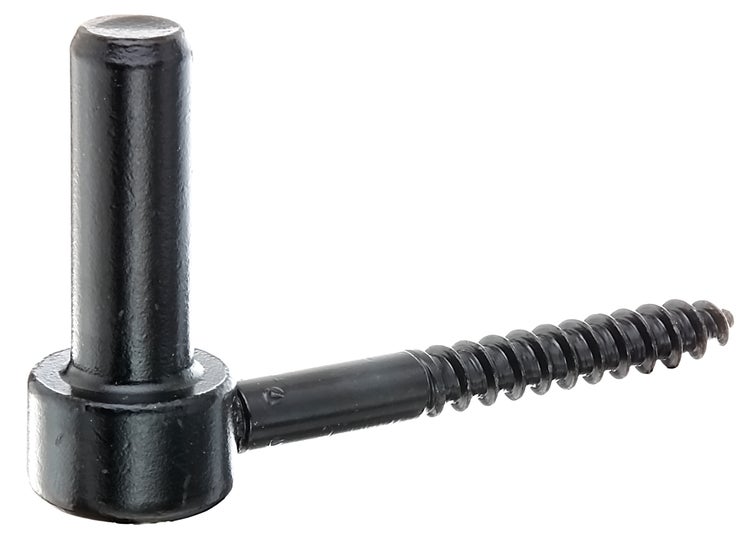 Einsteckband mit Holzschraubengewinde für schwere Türen und Tore aus Metall.