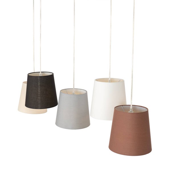 Lucande Pendelleuchte Thamila (Für Kinder, Junges Wohnen) aus Textil (5 flammig E27) - Hängeleuchte Esstischlampe Hängelampe Wohnzimmerleuchte