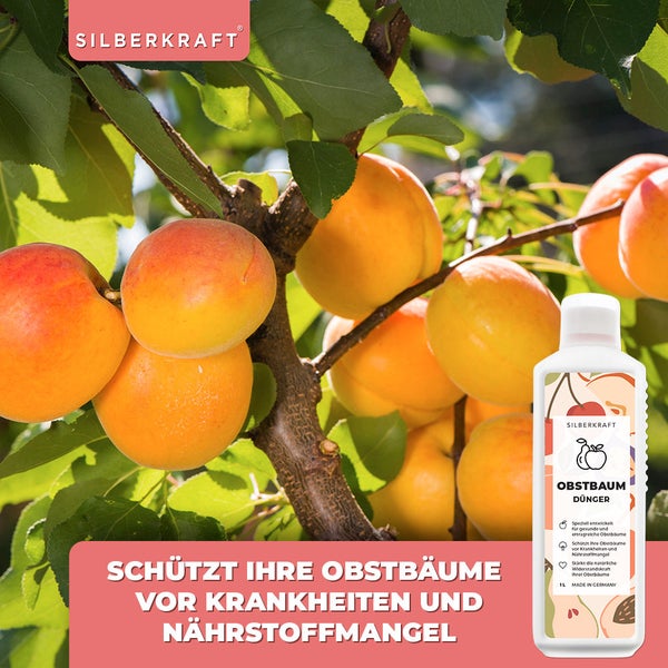 SILBERKRAFT Obstbaumdünger – Für Apfel & Kirsche – NPK Flüssigdünger – 1 Liter