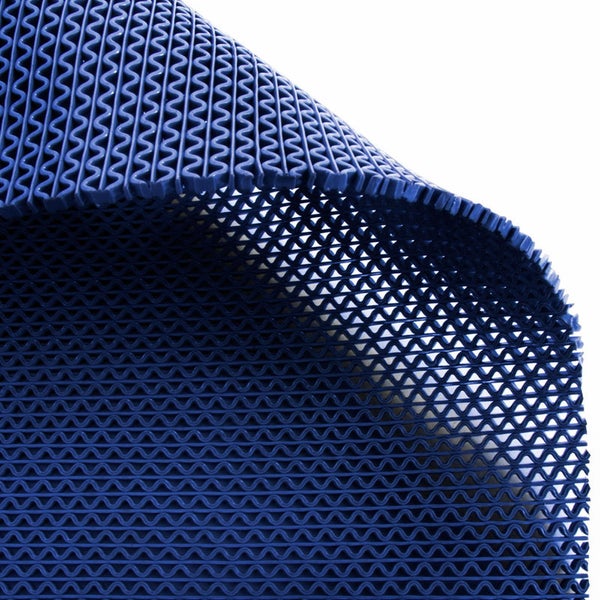 FLOORDIREKT Hygienematte für Barfußzonen - UV beständig - Blau - 90 x 500 cm