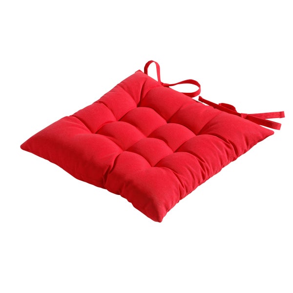 Sitzkissen Tuscany Panama rot - Ca. 46x46 cm - 4er-Set