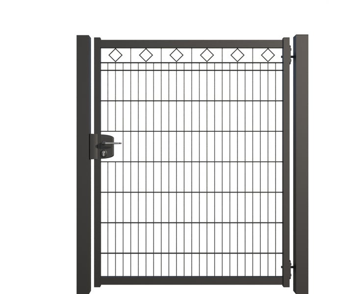 Gartentor aus Metall mit Griff