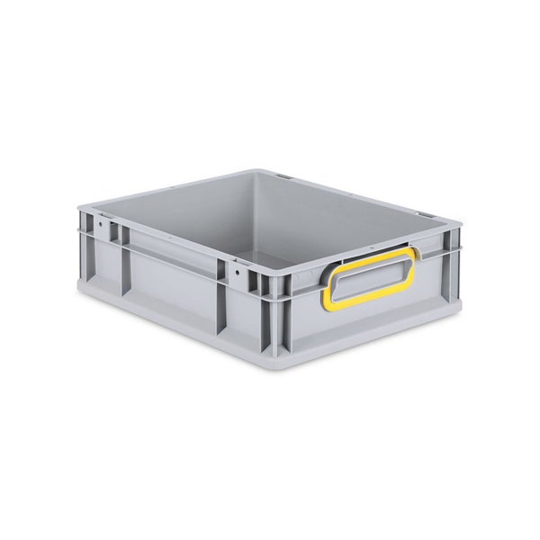 PROREGAL Eurobox Nextgen Color HxBxT 12 x 30 x 40 cm 11 Liter Griffe Gelb Geschlossen Glatter Boden Eurobehälter Transportbox