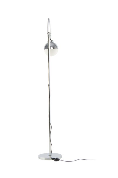 Klassische Stehlampe in Silber, Wohnzimmer Lampe Glas Kugel 160 cm | Wohnzimmer Esszimmer Leuchte
