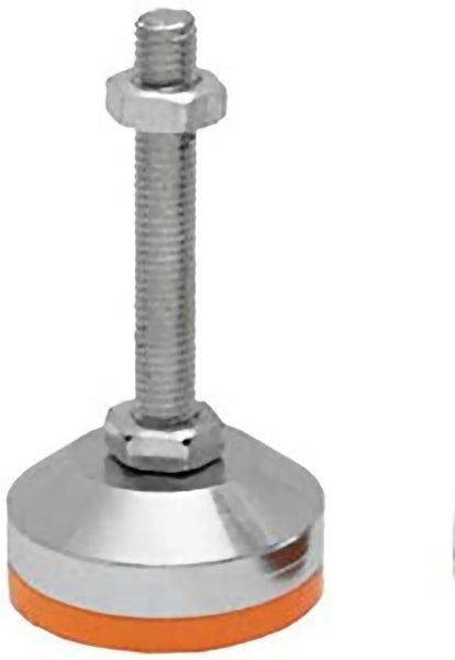 Stellfuß aus Metall mit Gewindestange und Sechskantmutter für höhenverstellbare Möbel oder Maschinen