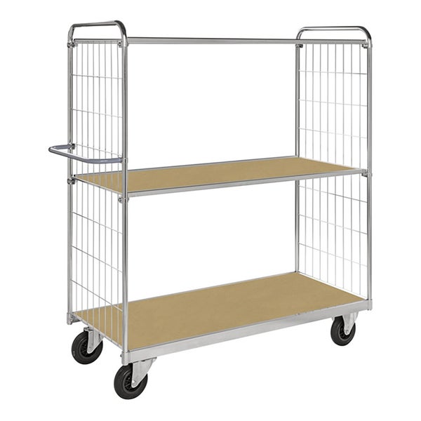 Etagenwagen mit zwei Regalböden und Rollen