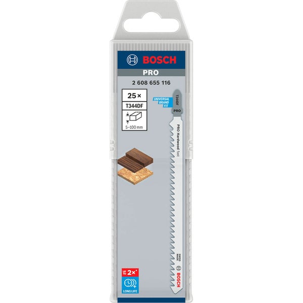Bosch PRO Hardwood fast T344DF Stichsägeblatt 152 mm 25-tlg. - 2608655116