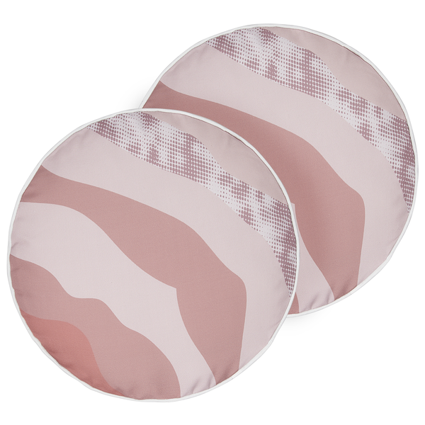 Gartenkissen 2er Set CAMPEI Abstraktes Muster 40 x 40 cm Rosa