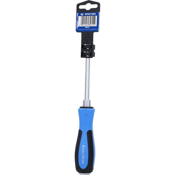 Schlitzschraubendreher mit blau-schwarzem Griff