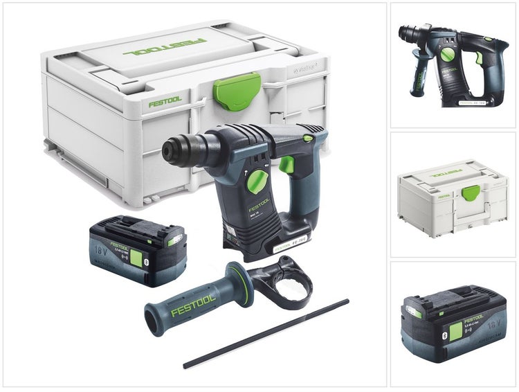 Festool BHC 18-Basic Akku Bohrhammer 18 V 1,8 J SDS Plus Brushless + 1x Akku 5,0 Ah + Systainer - ohne Ladegerät